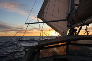 Sailing into the sunset